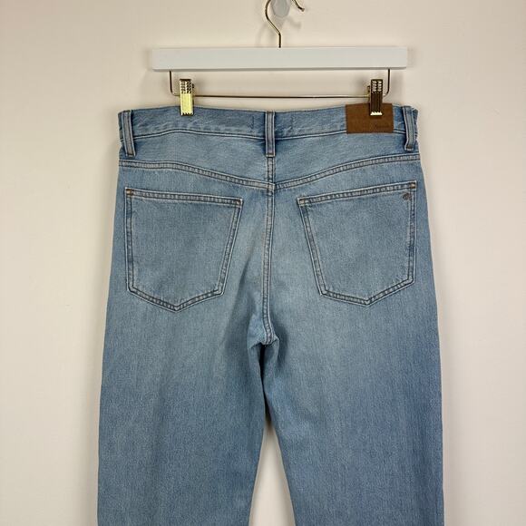 Madewell Low Slung Straight Jeans Sevilla Wash Blue Straight Slouchy US 28 NWT - Picture 10 of 14